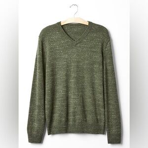 GAP Olive V-Neck Pullover Sweater